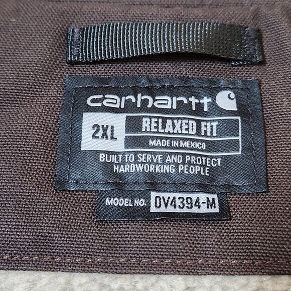 Carhartt Sherpa Lined Vest – Men’s 2XL – Dark Brown – Workwear – NWT - Picture 8 of 9
